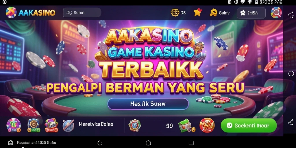 Tampilan utama gameplay AAKASINO yang menggugah selera.