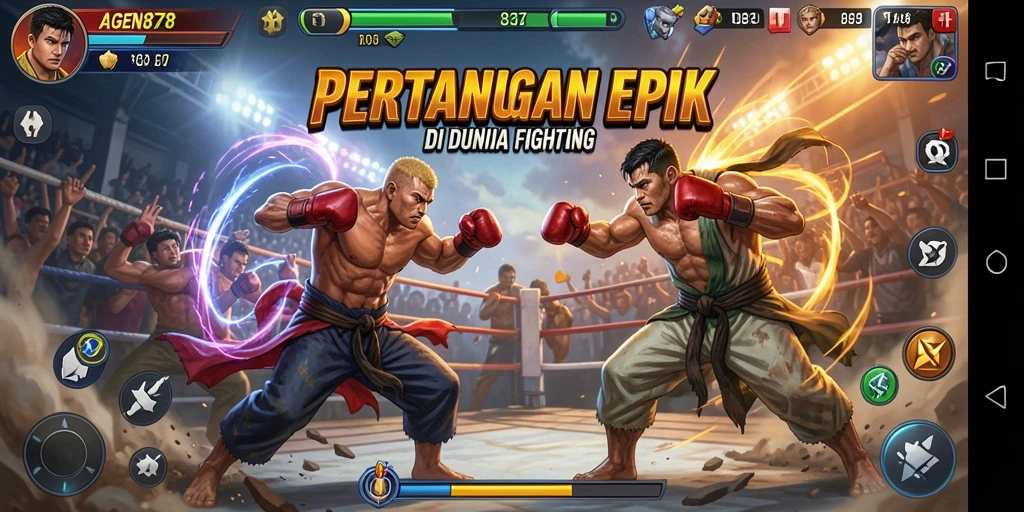 Gameplay AGEN878 dengan aksi pertarungan yang intens dan grafis yang memukau.