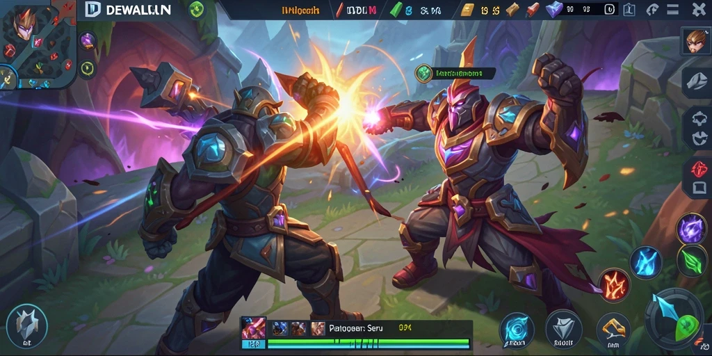 Tampilan gameplay menakjubkan dalam pertempuran tim MOBA