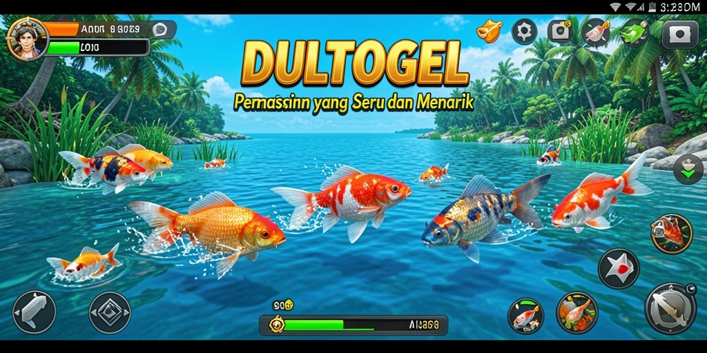 Screenshot DULTOGEL yang menunjukkan momen seru saat memancing.