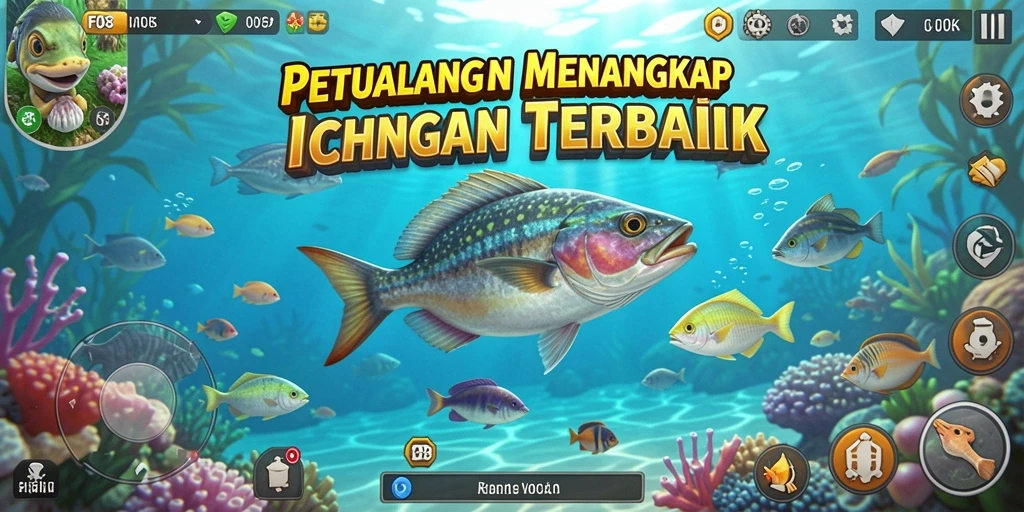Gameplay seru dengan berbagai jenis ikan dan lokasi memancing.