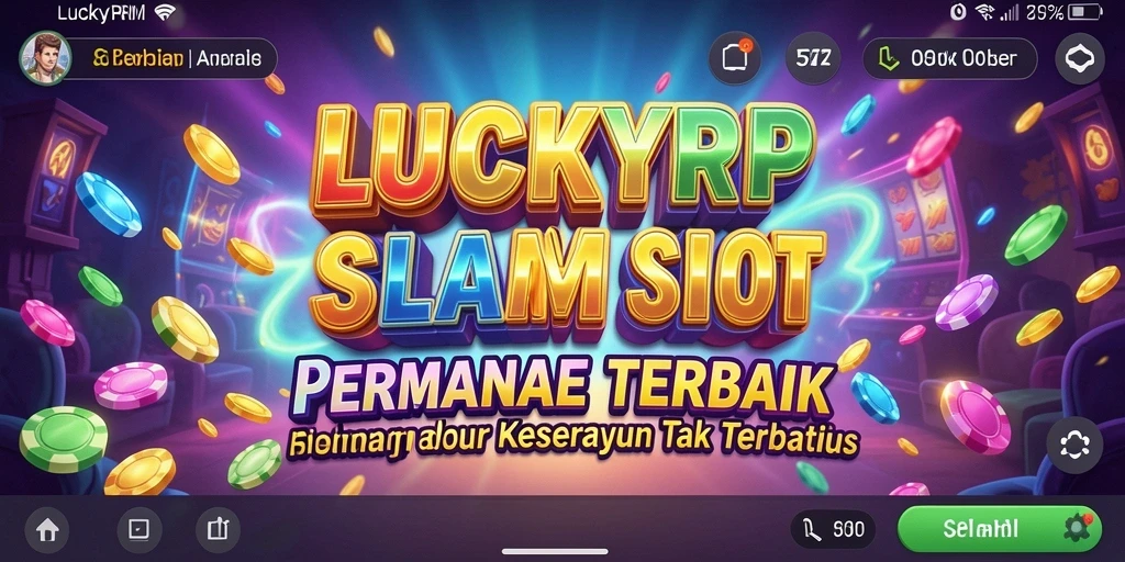 Screenshot gameplay <strong>LUCKYRP</strong> menampilkan keseruan bermain slot yang penuh warna.