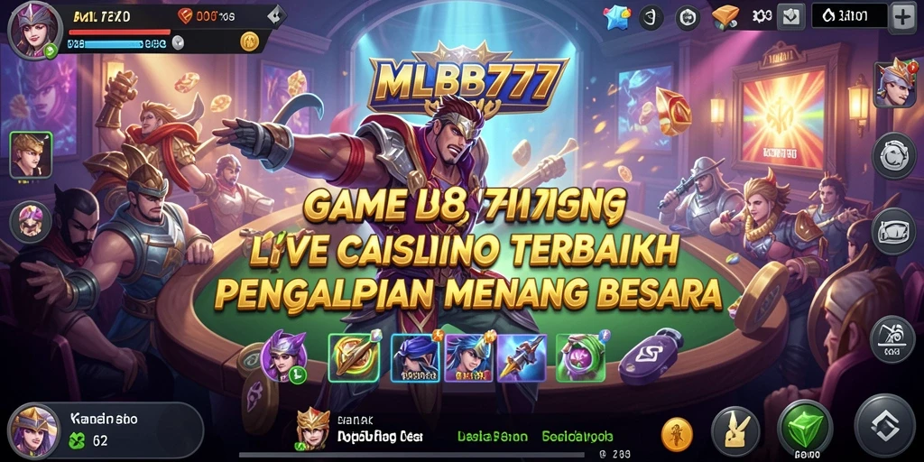 Tampilan gameplay Live Casino yang mendebarkan di MLBB777.