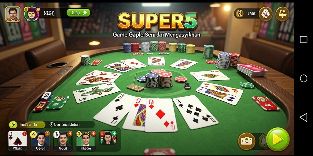 Tangkapan layar SUPER5 menampilkan suasana seru permainan Gaple.