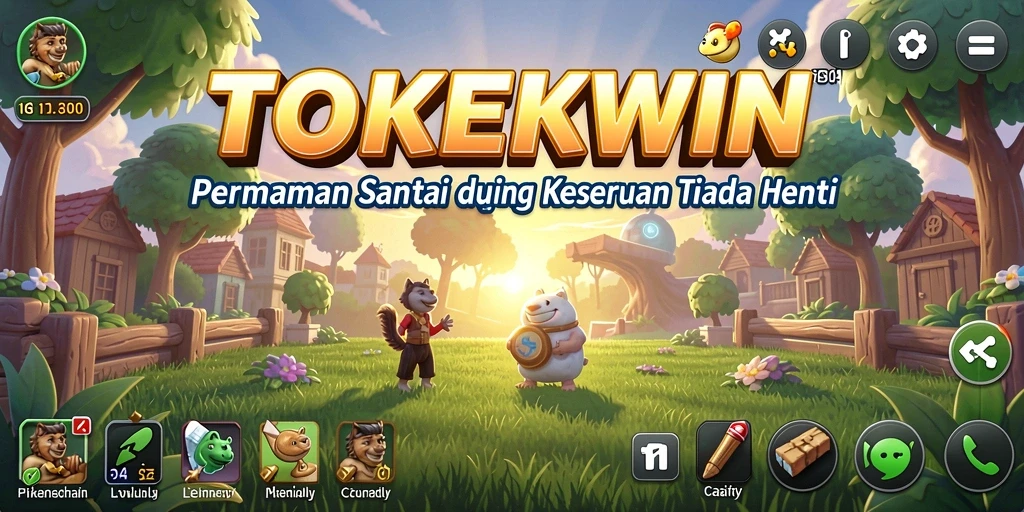 Tampilan gameplay <strong>TOKEKWIN</strong> yang ceria dan penuh warna.