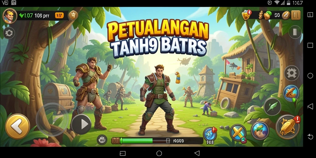 Tampilan khas gameplay V07 dengan pemandangan yang memukau dan tantangan mendebarkan.