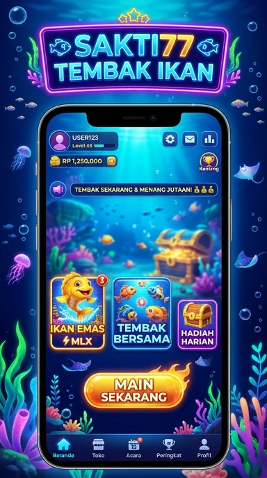 Menu kategori aplikasi di sakti77 yang jelas dan teratur.